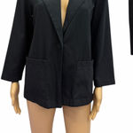 Briggs New York Briggs Petite Black One Button Blazer Womens Size 4P Photo 0