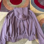 Athleta Moonrise Hoodie Sweatshirt Split Open Back Dusty Purple Women’s Small Photo 2