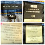 Vervet Flying Monkey Women's Jeans Distressed Raw Hem Skinny Ankle Medium Blue Size 30 Photo 4