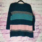 Lou & grey  FOR LOFT COLORBLOCK WOOL ALPACA CHENILLE SIDE SPLIT TUNIC SWEATER S Photo 1