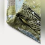 ZARA  COLLECTION PRINT ASYMMETRIC ONE SHOULDER LONG SLEEVE LINEN DRESS GREEN  NEW Photo 13