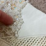 Nannell | Vintage Cream Hand Knit Blend Beaded Sequin Lace Sweater S Photo 7