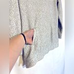 LL Bean Heritage Marled Fleece Shawl Collar Pullover Small Grey Cream Cozy EUC Gray Photo 5