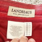 Landhaus‎ Skirt Womens 14 Red Cottagecore Linen Oktoberfest Holiday lagenlook Photo 6