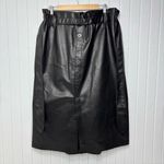 Eloquii Black Faux Leather Pencil Skirt Stretchy Size 22 Photo 2