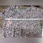 Pearl by Lela Rose | Floral Printed blouse size small NWT Purple Photo 4