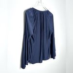 Ramy Brook  Long Sleeve Flowy Peasant Navy Blue Top Shirt Blouse Size S Photo 4