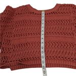 Women's Orange Large Short Sleeve Sweater Crop Top 31c Photo 4