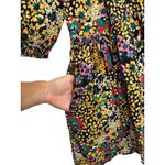 Apiece Apart  Dress Womens XS Black Floral Organic Cotton Puff Sleeve Boho Summer Photo 3