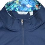 Lady Hagen  Women's XXL Navy Blue Sleeveless Quarter Zip Ruffle Golf Tank Top Photo 2