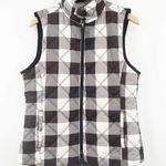 Kensie Jeans Vest Buffalo Check Quilted Black & White Pockets Zip Up SZ Medium Photo 0