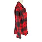 No Boundaries Juniors 3-5 red and black plaid flannel button down shirt shacket Photo 2