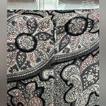 Susan Bristol Vintage Velvet Burnout Black & Pink Paisley Pencil Skirt Size 8 M Photo 3