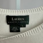 Ralph Lauren Lauren Ralph Lauren Cream Knit Tank Top Sleeveless Cotton Blend Womens Photo 4