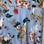 Mango  Blue Floral Bumblebee V-Neck Tie Front Maxi Dress Size 6/Medium *FLAWED* Photo 9