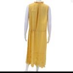See By Chloe  Mustard Yellow Sleeveless Eyelet Midi Dress 38‎ Photo 5