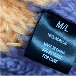 Wishlist Distressed Colorblock Grunge Pullover Sweater Medium Large Purple Multi Photo 11