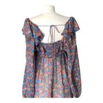 For Love & Lemons Brittany Floral Midi Dress Long Sleeve Women's Size Medium NWT Photo 8