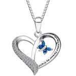 Sister Butterfly Heart Necklaces Gift Photo 1