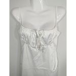 TIC TOC White Satin Bodycon Mini Dress Women's MEDIUM Party Cottage Core NWT Photo 1