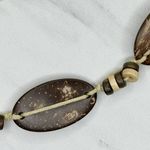 Coconut Shell Beaded Tie Belt Boho Natural Brown Medium (M) ✨ Photo 8