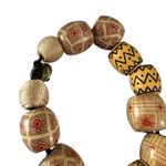 Boho Wooden Beads Brown Natural Materials Cotton String Slip On Photo 4