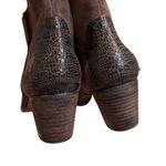 Marc Fisher  Brown Burnished Suede Contrast Stefani Western Bootie, Sz 7.5 Photo 7