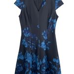 Julia Jordan V-Neck Cap Sleeve A-Line Fit & Flare Floral Print Scuba Dress 10 Photo 5
