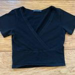 Brandy Melville Black Wrap Around Crop Top Photo 0