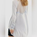 Free People Saheli Top Tunic Mini Dress Lace Floral Mesh Sheer Embroidery Med Photo 3