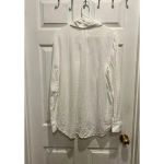 Max Studio Bohemian Seersucker Utility Shirt Size XL Long Roll Tab Sleeve Photo 4