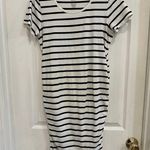 Belle Sky Belle + Sky  Maternity white and black Striped Bodycon  Dress Photo 0