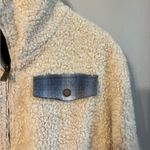 Pendleton Sherpa Jacket Womens Oatmeal Deep Pile Full Zip Sweater XL Tan Photo 3