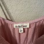 Rollo Coster Light Pink Ribbed Knit Jumpsuit Size L Photo 3
