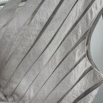 Adrianna Papell Adrianna Papple silver formal mini dress shutter pleated sheath cocktail formal Photo 4