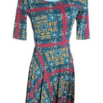 LuLaRoe Womens Nicole Tribal Aztec Southwestern Print Fit & Flare Dress - Sz S Photo 0