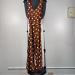 Monteau  | Polka Dot Sleeveless Jumpsuit- Brown and White Photo 3