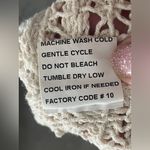 Rebellion Again Y2K Stud Details Chic Crochet Lace Crop Cream Top‎ Size S Photo 7