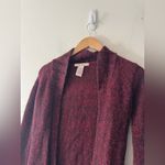 Free People  Y2K Tag Burgundy Open Cardigan Sweater Mohair Wool Blend Photo 1