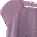 Finders Keepers  Size Small Plum Purple Zip Back Short Sleeve Top Blouse Photo 1