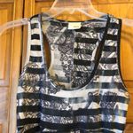 Daytrip  Black Paisley Sleeveless Babydoll Shirt Photo 1