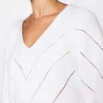 Brochu Walker Decker V-Neck Cotton-Blend Sweater White Size Small Photo 4