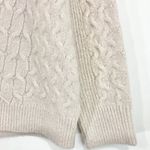 Kendall + Kylie New Asymmetric Cable Knit Sweater Crewneck Pullover Ivory Photo 9