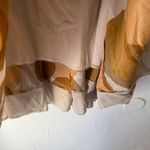 Anthropologie ‎ Odille Tan Brown Leaf Print A-Line Midi Skirt Earth Tones Casual Photo 2