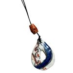 Hand painted Porcelain New Zealand Pendant Necklace White Photo 1