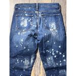 Big star  Nova Denim Hydra Bleach Splatter Jeans SZ 27 Dark Wash Skinny Cigarette Photo 9