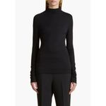 KHAITE  Rolina Top in Black Small Womens Long Sleeve Mock Neck Photo 12