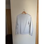 Love Your Melon  Taped Crew Sweatshirt Large Fleece Grey White Photo 3