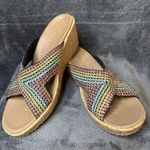 Skechers SKETCHERS Beverlee Womens Size 10 Wedge Cross Strap Sandals Shoes Rainbow Photo 11
