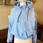 Baby Blue Windbreaker Hooded Zip Scuba Neck Size undefined Photo 0